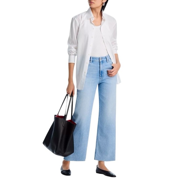 Paige NWT Vintage Collection Harper Wide Leg Light Wash Ankle Jeans Women’s 30 - Picture 4 of 14